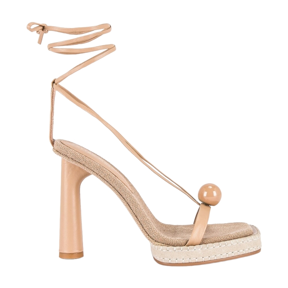 Revolve Alias Mae Gigi Platform Heel in Natural Leather Size 10 (41)
